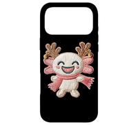 Custodia per iPhone 17 Pro Max Simpatica renna Axolotl Merry Christmas Holiday