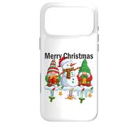 Custodia per iPhone 17 Pro Max Simpatici gnomi Merry Xmas Family Snowman Natale corrispondenza