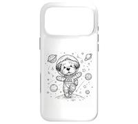 Custodia per iPhone 17 Pro Max Simpatico cane astronauta esploratore spaziale cucciolo universo design