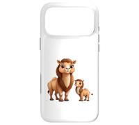 Custodia per iPhone 17 Pro Max Simpatico design a forma di cammello con mamma e bambino