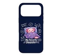 Custodia per iPhone 17 Pro Max Simpatico pigiama da notte Kawaii Axolotl preferito sonno divertente