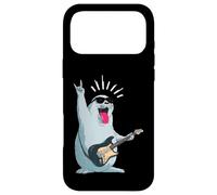Custodia per iPhone 17 Pro Max Simpatico sigillo Rockstar che suona la chitarra divertente design animale