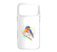Custodia per iPhone 17 Pro Max Simpatico Uccellino Acquerello Schizzi Colorati