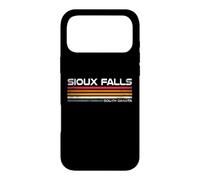Custodia per iPhone 17 Pro Max Sioux Falls, South Dakota, design retrò a righe, stile vintage, con città