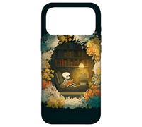 Custodia per iPhone 17 Pro Max Skeleton Reading Nook Floral Librarian Bookshelf Cozy Flower