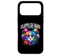 Custodia per iPhone 17 Pro Max Slappa Da Bass Fun Cat indossa cuffie EDM DJ Rave Design