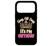 Custodia per iPhone 17 Pro Max Slay All Day It's My Birthday Celebration Queen Crown Design