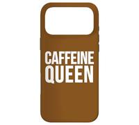 Custodia per iPhone 17 Pro Max Slogan divertente per amanti del caffè della regina della caffeina