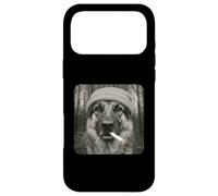 Custodia per iPhone 17 Pro Max Smoking German Shepherd Dog Meme Cigarette Grunge Beanie