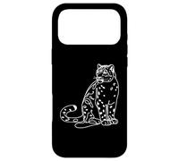 Custodia per iPhone 17 Pro Max Snow Leopard Big Cat Line Art Mammal Art Zoologo
