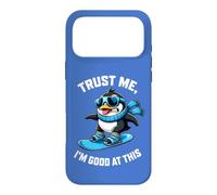 Custodia per iPhone 17 Pro Max Snowboarding Penguin Fidati Im Bravo in Questo