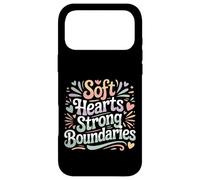 Custodia per iPhone 17 Pro Max Soft Hearts Strong Boundaries Forza emotiva |-