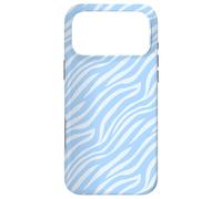 Custodia per iPhone 17 Pro Max Soft Light Blue Wavy Free Lines Relaxing Art Nouveau Pattern