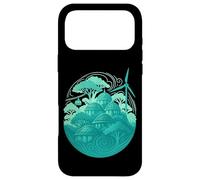 Custodia per iPhone 17 Pro Max Solarpunk Skyline Botanica Cupola e Turbina Futuristica