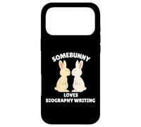 Custodia per iPhone 17 Pro Max Somebunny Loves Biografia Scrittura Carino Coniglietto di Pasqua Regalo