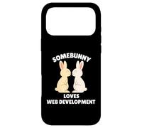 Custodia per iPhone 17 Pro Max Somebunny Loves Sviluppo Web Cute Easter Bunny Developer