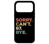 Custodia per iPhone 17 Pro Max Sorry Can't 6 7 Bye Six Seven Retro Funny Minimalist Citazione