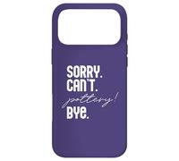 Custodia per iPhone 17 Pro Max SORRY CAN'T POTTERY! BYE Funny Potter Ceramics Meme sul retro