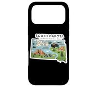 Custodia per iPhone 17 Pro Max South Dakota Mappa del Dakota del Sud con il Monte Rushmore