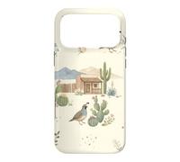Custodia per iPhone 17 Pro Max Southwestern Ranch Bunny Uccello Cactus Paese Acquerello