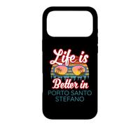 Custodia per iPhone 17 Pro Max Souvenir per le vacanze "La vita è migliore a Porto Santo Stefano!"