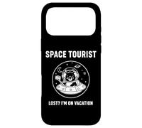 Custodia per iPhone 17 Pro Max Space Tourist Lost? I'm On Vacation Emblema esploratore cosmico