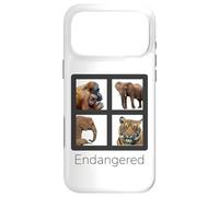 Custodia per iPhone 17 Pro Max Specie in pericolo di estinzione Orangutan Tiger Elefanti