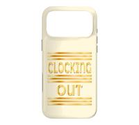 Custodia per iPhone 17 Pro Max Spegnere l'inglese Pausa CLOCKING OUT Dopo il Lavoro