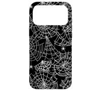 Custodia per iPhone 17 Pro Max Spettrale Halloween Ragnatela Pattern Dark Academia