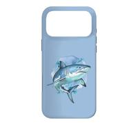 Custodia per iPhone 17 Pro Max Squalo feroce nei toni del blu