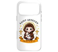 Custodia per iPhone 17 Pro Max St. Anthony Pray For Us Tenere in Mano Gesù Santo Cattolico