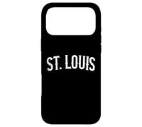 Custodia per iPhone 17 Pro Max St Louis Missouri bianco invecchiato testo vintage retrò
