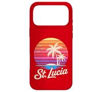 Custodia per iPhone 17 Pro Max St Lucia Caraibi Vacanza Retro anni '80 Tropicale