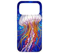 Custodia per iPhone 17 Pro Max Stained Glass Jellyfish Mosaic Art Ocean Creature