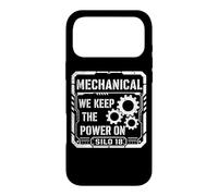Custodia per iPhone 17 Pro Max Stampa meccanica "We Keep The Power On White"