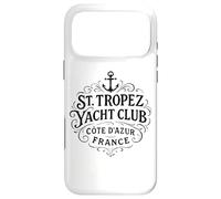 Custodia per iPhone 17 Pro Max Stampa nera vintage di St. Tropez Yacht Club