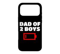 Custodia per iPhone 17 Pro Max Stanco papà di 2 ragazzi divertente padre con due figli batteria scarica