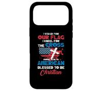 Custodia per iPhone 17 Pro Max Stand For Flag Kneel For Cross Proud Be American Christian