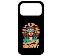 Custodia per iPhone 17 Pro Max Stay Groovy Retro Hippie Woman Peace Sign Sunset