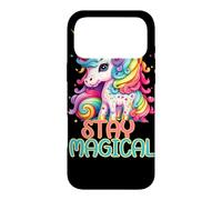 Custodia per iPhone 17 Pro Max Stay Magical Unicorn, simpatica grafica con fantasia arcobaleno