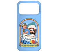 Custodia per iPhone 17 Pro Max Stay Positive Shark Attack Sarcastic Retro Funny Adult Humor