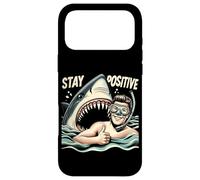 Custodia per iPhone 17 Pro Max Stay Positive Shark Retro Funny Ocean per Adventure Love