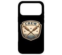 Custodia per iPhone 17 Pro Max Stemma vintage dell'atleta di canottaggio con remi