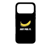 Custodia per iPhone 17 Pro Max Stencil con design umoristico con motivo a banana e scritta "Just Peel It"