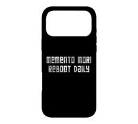 Custodia per iPhone 17 Pro Max StoicTech Pixel Art Memento Mori Detto