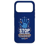 Custodia per iPhone 17 Pro Max Stop agli abusi sui minori Proteggere la consapevolezza dei bambini indossando blu