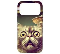 Custodia per iPhone 17 Pro Max Strano gatto UFO Incontro ravvicinato Divertimento alieno