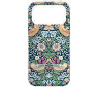 Custodia per iPhone 17 Pro Max Strawberry Thief William Morris Art Nouveau Pattern Blu