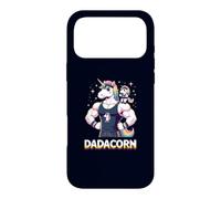 Custodia per iPhone 17 Pro Max Strong Like Dad: divertente palestra per allenamento con Dadacorn e Baby Unicorn