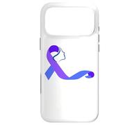 Custodia per iPhone 17 Pro Max Suicide Survivor Ribbon Donne Prevenzione Viola Blu Nastri